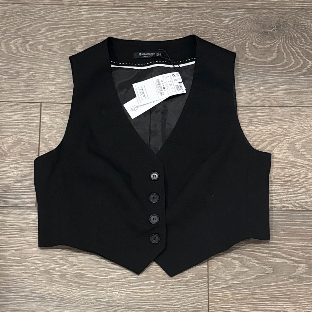Black Women's Buttoned Vest